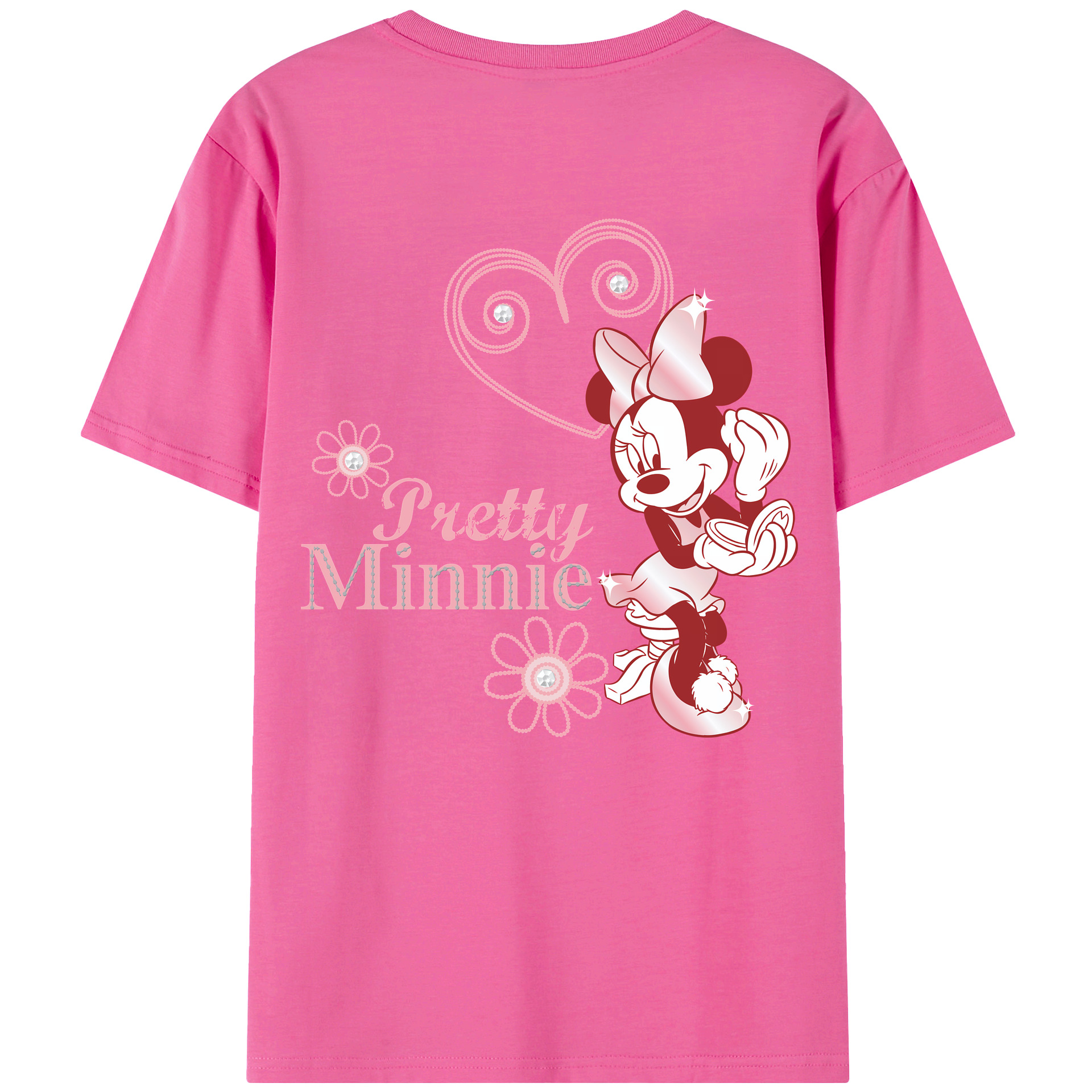 （画像用） ミッキーマウス Mickey Mouse レディース半袖Tシャツ(バックプリント)